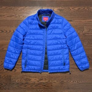 Guess Designer Blue Puffer Jacket Size Medium like New
